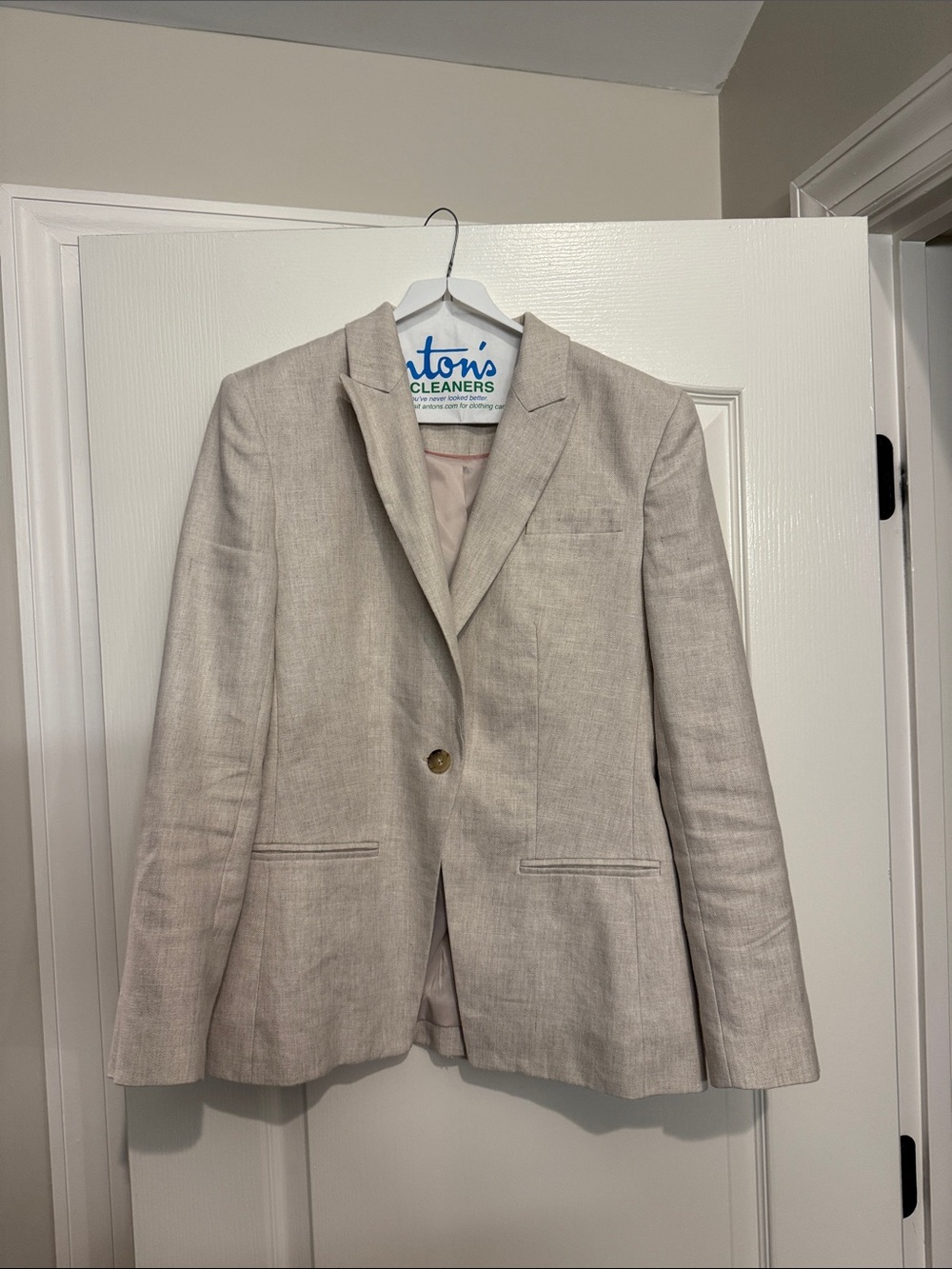 J. Crew Light Beige Linen-Blend Blazer in Neutral Tone